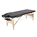 Produktbild Angel Mobile Massageliege Tragbare Massagetisch 2 Abschnitt Klappcouchbett für Tattoo Beauty Salon Therapie mit Aluminiumrahmen - Schwarz massageliege klappbar höhenverstellbar