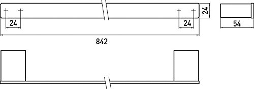 Emco 56000180 Badetuchhalter Loft 845 mm, verchromt - 2