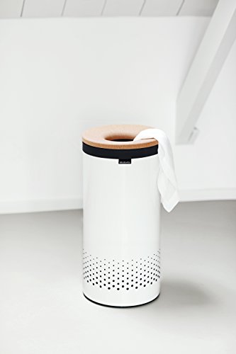 Brabantia 104367 Wäschebox 35 L Korkdeckel, weiß - 3