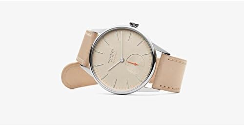 NOMOS GLASHUETTE MEN'S ORION 36MM LEATHER BAND STEEL CASE AUTOMATIC WATCH 393