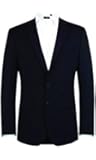 Mens Fashion Navy Blue Detailed Slim Fit Suit Jacket
