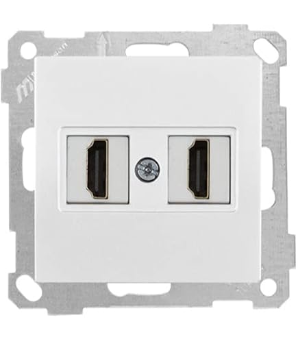 HDMI Wandplatte Mit 4 Anschlüssen – 4K, 60 Hz, Buchse-auf-Buchse, Für TV, PC, Projektoren & Festplatten