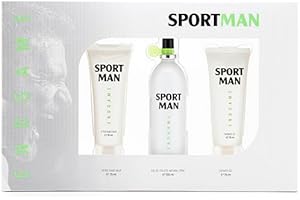 SPORTMAN - Endgame Colonia 150 ml + Gel de Baño 75 ml + After Shave 75 ml, Estuche de Regalo Hombre, Eau de Toilette Masculina, Aroma Cítrico Amaderado, Fragancia Juvenil, Deportiva y Duradera