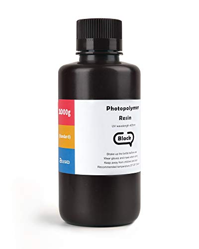 ELEGOO LCD UV 405nm Resina Rápida para LCD Impresora 3D 1000g Fotopolímero Resina Negro