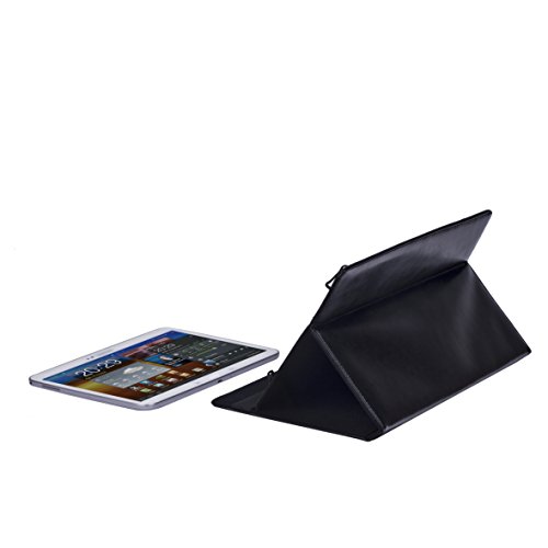 RIVACASE Kunstledertasche für Tablets bis 11.6“ – Hochwertiges Case mit Universal Clips zur Befestigung und gepolsterten Seiten – Schwarz - 7