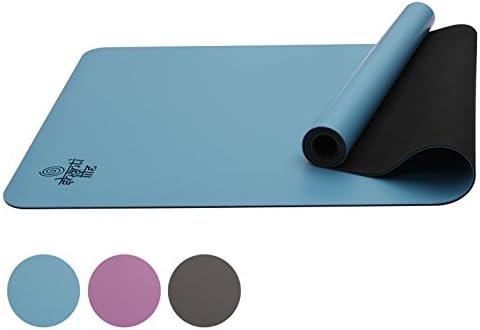 Non Slip Pilates &amp; Yoga Mat - Ultra Lightweight - Extra Long Exercise Mat – Natural Rubber Eco-Friendly Mats with Superior Grip – Ideal for Hot Yoga, Bikram, Gym, Home Exercise &amp; Sports