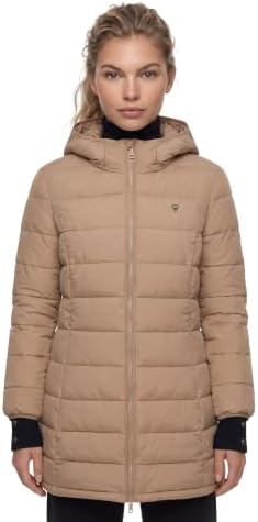 GUESS Donna Piumino Aleta Long Puffer Jacket Marrone