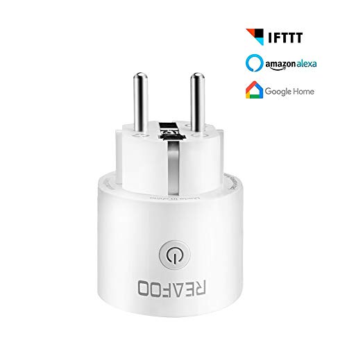 Reafoo - Enchufe conectado inteligente, Wi-Fi, 2,4 GHz, conexión Wi-Fi, compatible con solo Alexa/Google Home Control 16A Smart Outlet