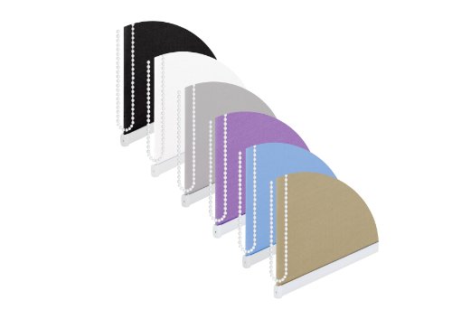 FENSTERROLLO 120 CM BREITE 175 CM LANG GRAU VERDUNKLUNG 50% SICHTSCHUTZROLLO INKL. SEILZUG FENSTER ROLLO KLEMMROLLO 120×175 - 3