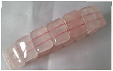 ROSE QUARTZ BRACELET-ONE SIZE FITS ALL-NATURAL STONE AND VERTIBLE RECTANGULAR