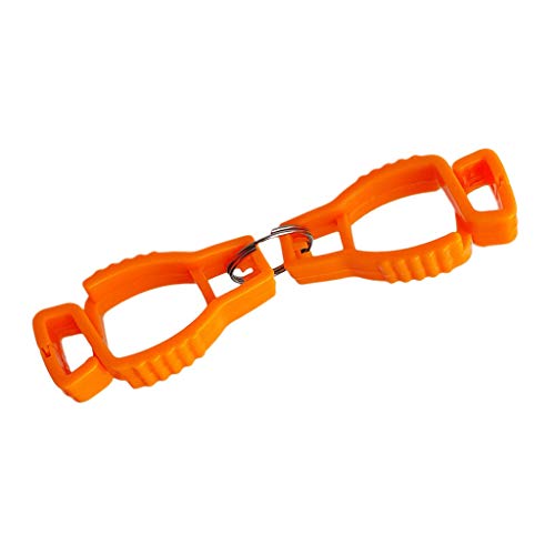 B Baosity Plastic Glove Grabber Clip Holder Work Safety Clips Gloves Keeper Guard Catcher to Hold Towels/Glasses/Helmets - Orange, as described