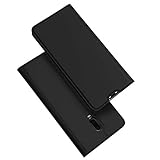 DUX DUCIS Cover OnePlus 6T,Flip Folio Case,Funzione Stand,1 Slot Carte,Magnetica,Ultra Slim Custodia per OnePlus 6T (Nero)