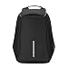 Produktbild Notebook Laptop Rucksack 15.6 Zoll Wasserdicht Stoßfest USB Ladegerät Schule Business UNICA Schwarz