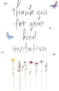 Thank You For Your Invitation Card Ph5891 Amazon Co Uk Stationery Office Supplies