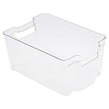 AmazonBasics Bacs de conservation en plastique pour la cuisine Moyen Lot de 2