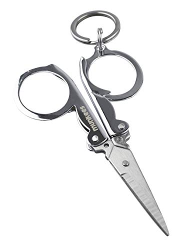 munkees Faltbare Schere, Schlüsselanhänger, Klappschere, Reiseschere, Edelstahl, 2512