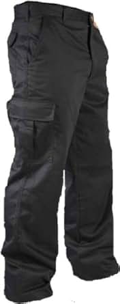 Mens Multi Pocket Action Cargo Work Trousers Sizes 28 to 52 Black or Navy 34 Waist / 31