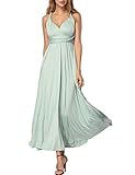 Unendlichkeit Multi-Way-Wrap lange Maxi-Kleid, hohe Taille Design mit Falten Resistent; Zwei lange Bänder halten hinter dem Hals.