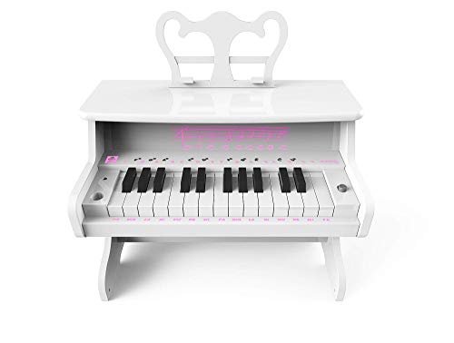 Bigben Sound-MYPIANO1000WH Mini Piano, Color Blanco (iDance MYPIANO1000WH