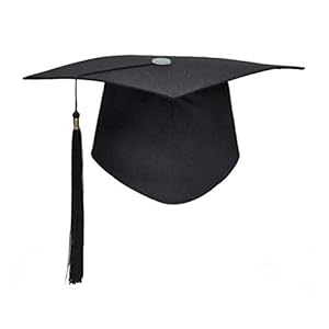 Birrete Graduacion Adulto LUOEM Sombrero Graduacion con Borla Negro