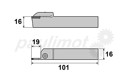 PAULIMOT Abstechstahl-Halter 16 x 16 mm inkl. Wendeschneidplatte - 3