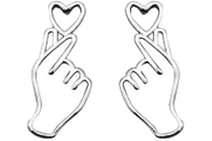 SLUYNZ 925 Plata Esterlina Corazón Pendientes para Mujeres Chicas Adolescentes Única Dulce Amar Corazón Aretes