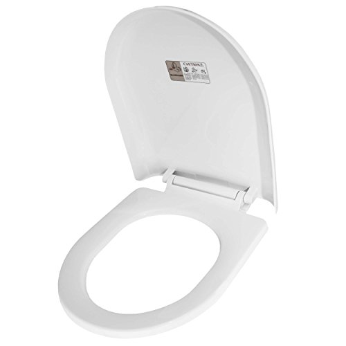 VILSTEIN© WC-Sitz mit Absenkautomatik, WC Deckel Toilettendeckel, Antibakteriell beschichtet, Soft-Close für Sitz und Deckel, inkl. Universal Befestigungs-Set, weiß, VS-ZT14 - 4