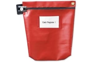 Versapak Cash Bag Tamper-Evident Zip Heavyweight Material Medium W267xD50xH267mm Red Ref CCB1-RDS