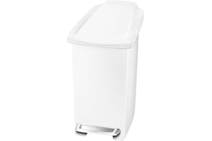 simplehuman, 55 Liter, Schwingdeckel Abfalleimer, robuster gebürsteter Stahl, 10 Jahre Garantie