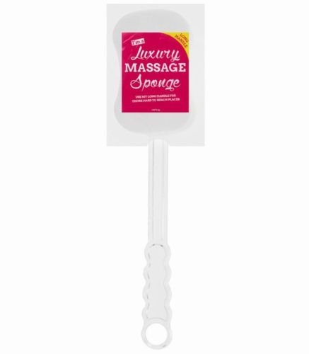 brand new 1pc beauty massage long handle shower bath body sponge brush (white)