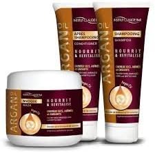 Pack Trio shampoo + Balm + Mask Capillary ARGAN Claude Bell 2X250ml+1X500ML