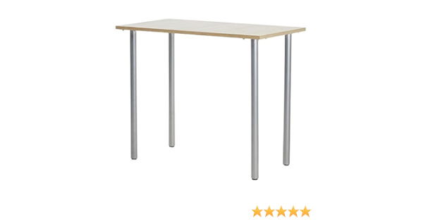 Tesco Esme Office Computer Desk H75cm Oak Silver A Amazon Co Uk Home Kitchen