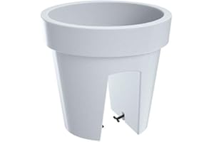 RG-VERTRIEB Blumentopf Balkonkasten Blumenkasten Geländerkasten Geländertopf Pflanztopf Railing Balkontopf 4 Farben (250 Weiß)