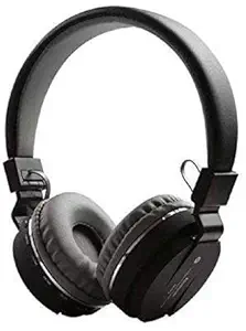 Omniversal SH-12 Wireless Bluetooth Over the Ear Headphone with Mic (Black)