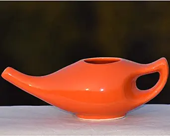 Porcelain Ceramic Neti Pot for Nasal Cleansing Sinus and Passages for Optimal Health