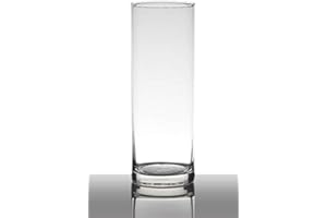 innaGLAS INNA-Glas Vase décoratif Sansa, Cylindre/Rond, Transparent, 24cm, Ø9cm - Vase Transparent/Vase de Table