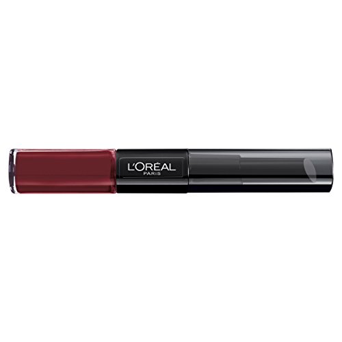 L'Oreal Paris Lippen Make-up Infaillible Lippenstift, 700 Boundles Burgundy /Liquid Lipstick für 24 Stunden volle Lippen mit feuchtigkeitsspendendem Lippenpflege - Balsam, 1er Pack