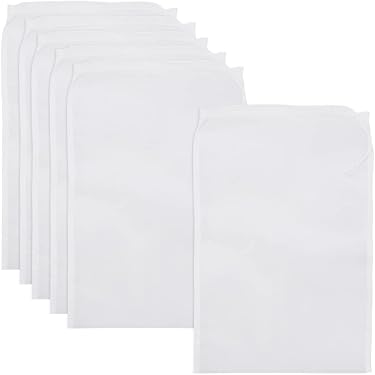 6 Sacs Filtrants Réutilisables 500 X 540 Mm - Ouverture Élastique, Maille Fine - Pour Peinture, Jardinage, Hydroponie