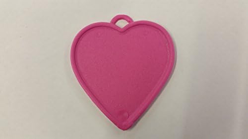 10 Heart Shaped Plastic Balloon Weights - Choose Your Colour (Fushia)