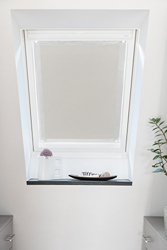 Lichtblick SDF.C04.05 Dachfenster Sonnenschutz Haftfix, ohne Bohren Beige, 36 cm x 71,5 cm (B x L) für C04 - 2