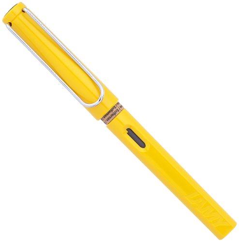Lamy - Füllfederhalter Safari gelb hochglänzend, Stahlfeder, Breite: EF, Lieferung in Lamy-Geschenkbox.