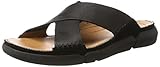  Clarks Trisand Cross, Sandalias de Talón Abierto para Hombre, Negro (Black Leather), 42.5 EU