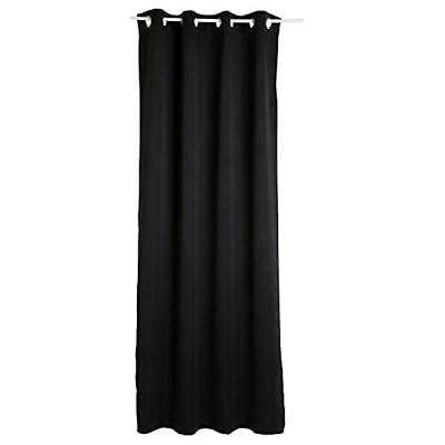 HomeMaison Paire de Rideaux Occultant, Polyester, Noir, 240x135 cm