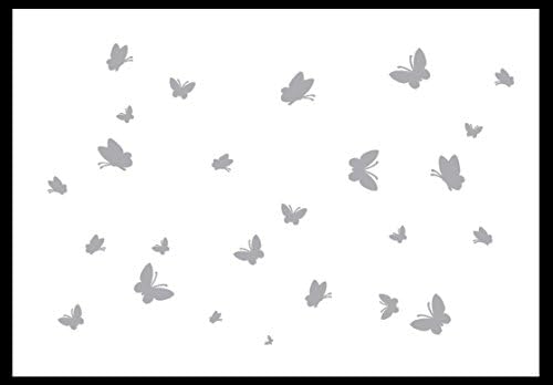 48 Mix Butterfly Children Wall stickers Car Decal/Wall Art Decals 21 Colours (GREY)