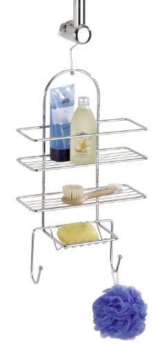 Wenko 15177100 Exklusiv Duschdiener - 2 Ablagen, Stahl, 25 x 52 x 11 cm, Chrom