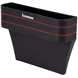 HOOMEE Organizador de Bolsillo Lateral Premium Para el Asiento del Coche. Con Colector de Monedas Desmontable -Accesorio Interior Para el Hueco del Asiento, Más Espacio, Adapta a la Mayoría de Coches