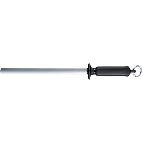 Victorinox Fusil de Cuisine Ovale revêtement Diamant, Plastique, Noir, 30 x 5 x 5 cm