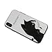 Produktbild Weichen Telefon Fall Tsundere Schwarze Katze geprägte Farbe Spray ausgezeichnete Touch Gefühl TPU Telefon Abdeckung Shell für iPhone X/XS (wie abgebildet)
