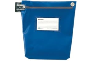 Versapak Cash Bag Tamper-Evident Zip Heavyweight Material Small W178xD50xH152mm Blue Ref CCB0