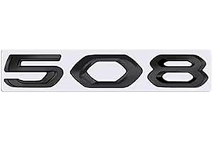 NURCIX Voiture 3D Métal Emblème carrosserie, pour Peugeot 508 Tronc Lettres Autocollant Logo Sticker Signe Accessoires de décoration,A
